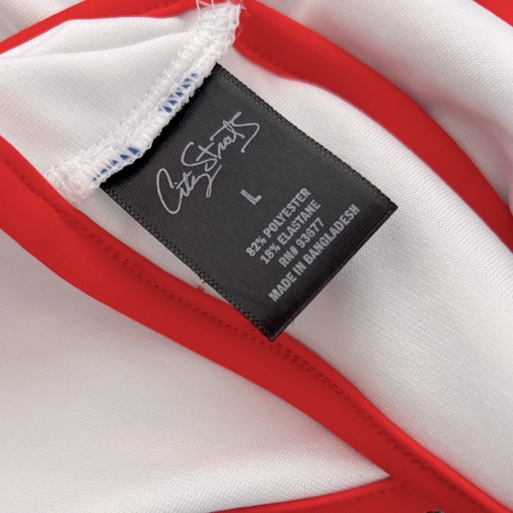 Blue / White Striped Bikini with Red Trim - Picture 2 of 7